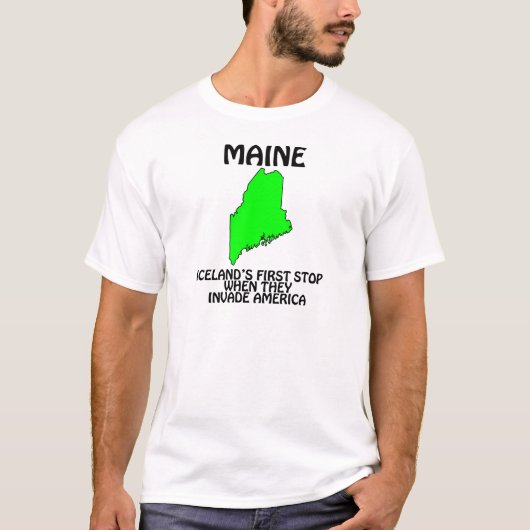 Maine - IJsland's eerste stop als ze de VS binnenv T-shirt (Voorkant)