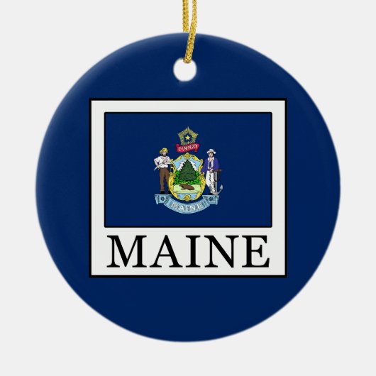 Maine Keramisch Ornament (Voorkant)