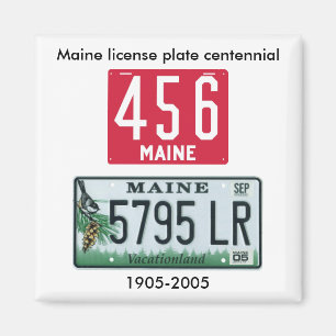 Maine licence bord, honderdjarig magneet