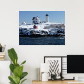 Maine Lighthouse 4 Poster (Thuiskantoor)