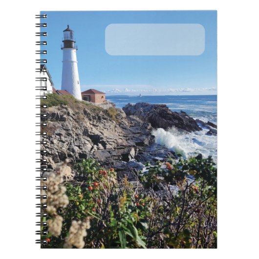 Maine Lighthouse Cover 80pg Spiral Journal (Devant)