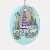 Maine Lighthouse Keramisch Ornament (Rechts)