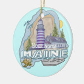 Maine Lighthouse Keramisch Ornament (Links)