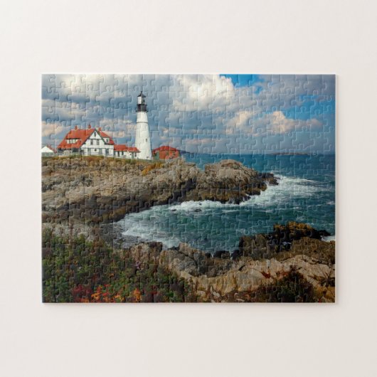 Maine Lighthouse. Legpuzzel (Horizontaal)