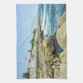 Maine Lighthouse Pemaquid Point Blue Theedoek (Verticaal)