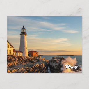 Maine Lighthouse Travel Briefkaart