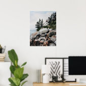 Maine Lighthouse Waterverf Archival Print (Thuiskantoor)