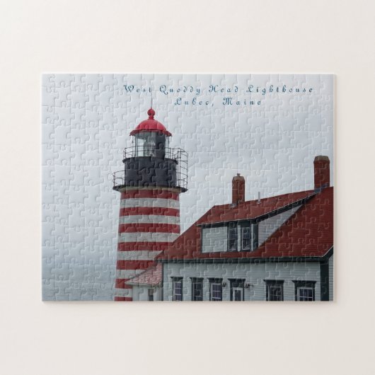 Maine Lighthouse West Quoddy Head Lubec Legpuzzel (Horizontaal)