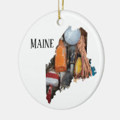 Maine Lobster Buoys Keramisch Ornament (Links)