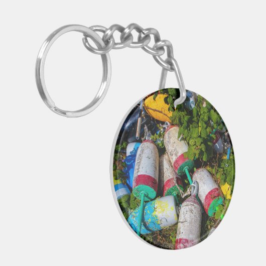 Maine Lobster Buoys Sleutelhanger (Voorkant Links)