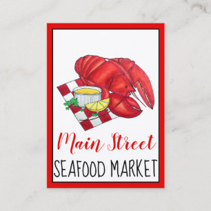 Maine Lobster Dinner Seafood Restaurant Fishmarket Visitekaartje