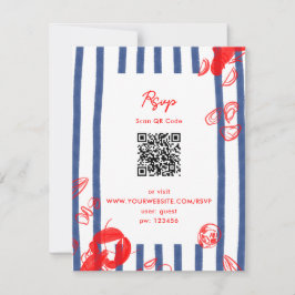 Maine Lobster Oysters Klopt Oostkust Huwelijk RSVP Kaartje