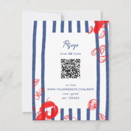 Maine Lobster Oysters Klopt Oostkust Huwelijk RSVP Kaartje