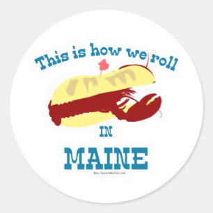 Maine Lobster Roll Ronde Sticker