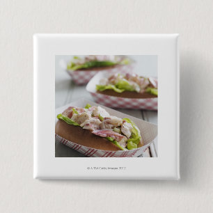 Maine Lobster Roll Vierkante Button 5,1 Cm