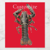 Maine Lobster Thunder_Cove, vers Wijn Etiket (Enkel label)