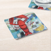 Maine Lobster Vierkante Kartonnen Onderzetter (Schuin)