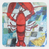 Maine Lobster Vierkante Sticker (Voorkant)