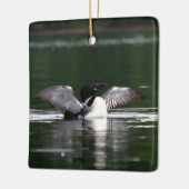 Maine Loon Keramisch Ornament (Links)