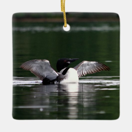 Maine Loon Keramisch Ornament (Voorkant)