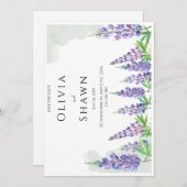 Maine lupin Wedding Save the Date Invitation (Devant / Derrière)