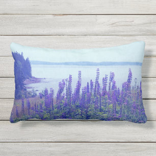 Maine Lupine Flowers Outdoor Lumbar Pillow Buitenkussen