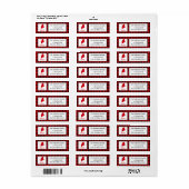 Maine Map Buffalo Play Return Address Label (Full Sheet)