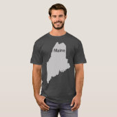 Maine Map Overzicht Staat Home Pride T-shirt (Voorkant volledig)