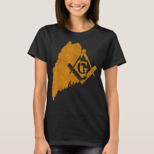 Maine Masons Grand Lodge Af&am Freemasonry Father" T-shirt