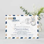 Maine + Massachusetts Airmail | Vrijgezellenfeest Kaart (Staand voorkant)