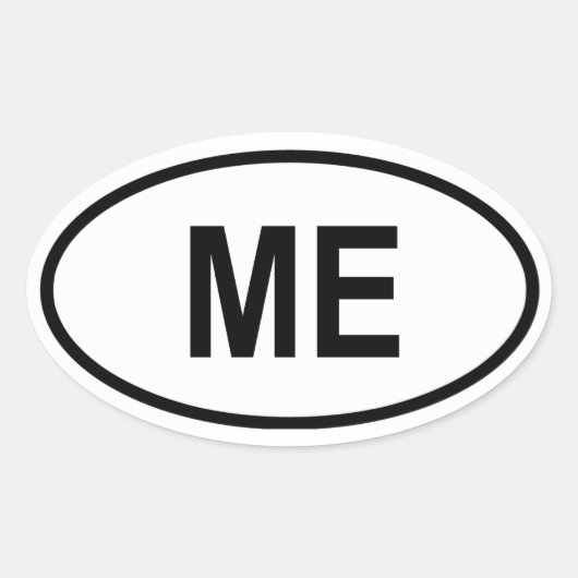 Maine "ME" Ovale Sticker (Voorkant)