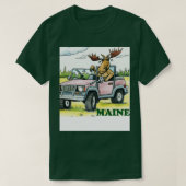 Maine Moose Driving aTShirt T-shirt (Design voorkant)