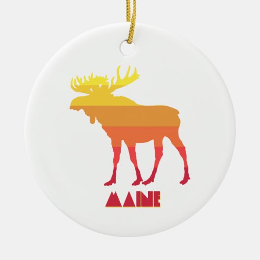 Maine Moose Keramisch Ornament (Voorkant)