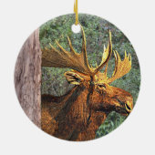 Maine Moose Keramisch Ornament (Achterkant)
