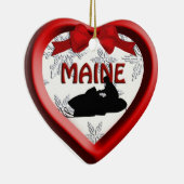 Maine motoneige coeur ornement de Noël (Droite)