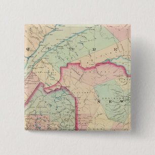 Maine, NB Vierkante Button 5,1 Cm