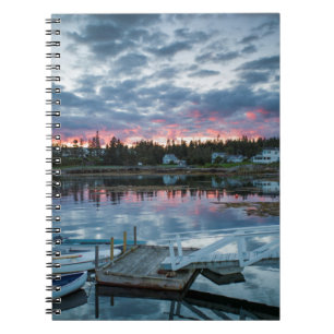 Maine, Newagen, haven bij zonsondergang 2 2 Notitieboek