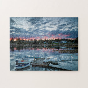 Maine, Newagen, zonsondergang haven 2 2 Legpuzzel
