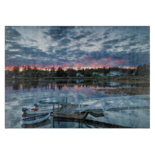 Maine, Newagen, zonsondergang haven 2 2 Snijplank