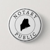 Maine Notary Public Ronde Button 5,7 Cm (Voorkant)