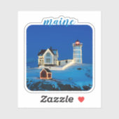 Maine Nubble Lighthouse Sticker (Vel)