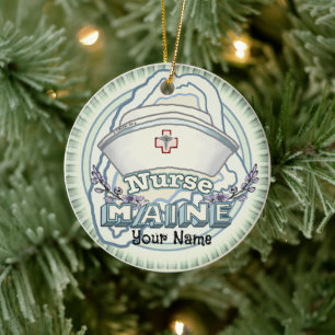 Maine Nurse Keramisch Ornament