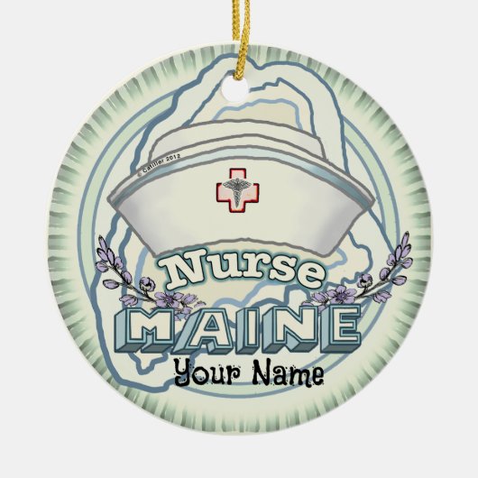 Maine Nurse Keramisch Ornament (Voorkant)