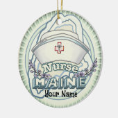 Maine Nurse Keramisch Ornament (Links)