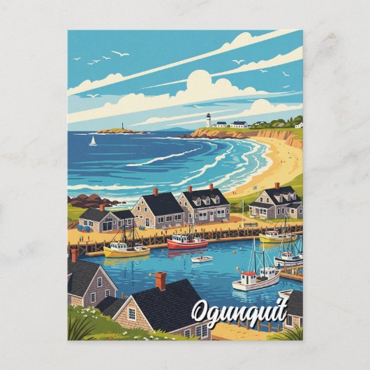 Maine Ogunquit Travel Briefkaart (Voorkant)