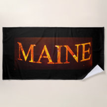 Maine on Fire strandhanddoek