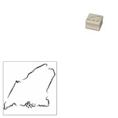 Maine Outline Rubber Stamp Rubberstempel (Gestempeld)