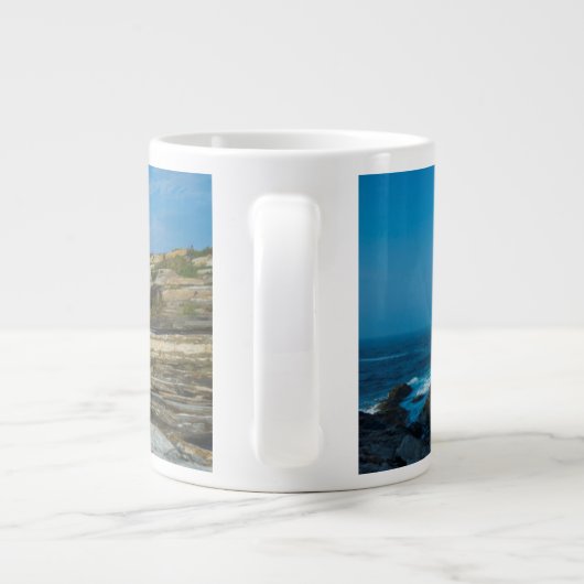 Maine, Pemaquid Point, Pemaquid Point Lighthouse Extra Grote Mok (Achterkant)