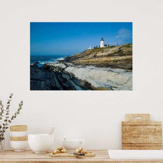 Maine, Pemaquid Point, Pemaquid Point Lighthouse Poster (Keuken)