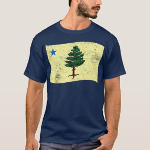Maine Pine Tree Flag 1901 First State Flag T-shirt